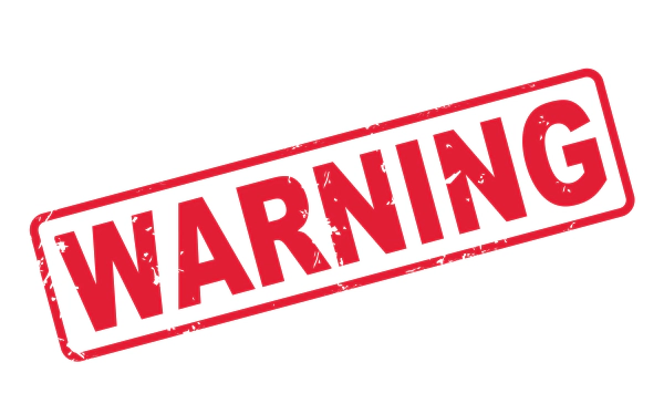 warning 라는 빨간글자 도장마크 warning 라는 빨간글자 도장마크